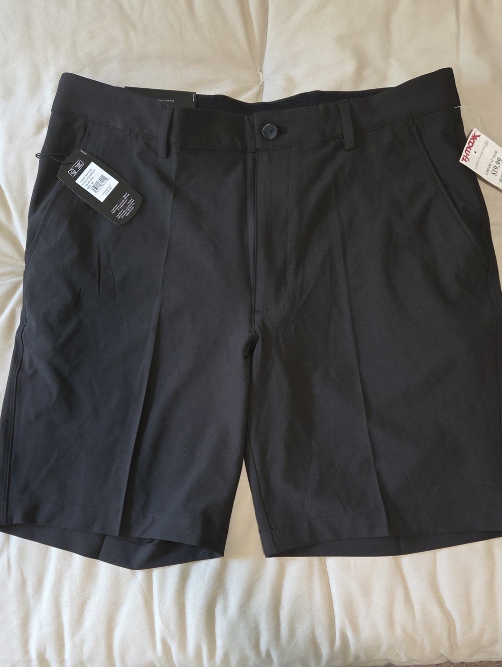 Men's Black Performance Golf Shorts